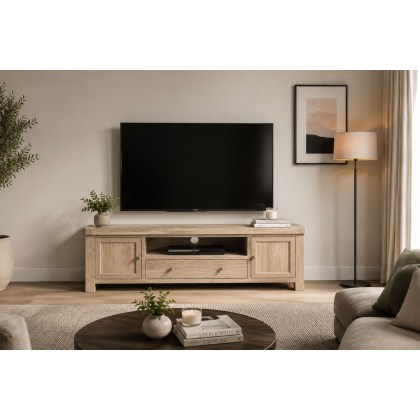 Normandy White Wash 190cm TV Unit