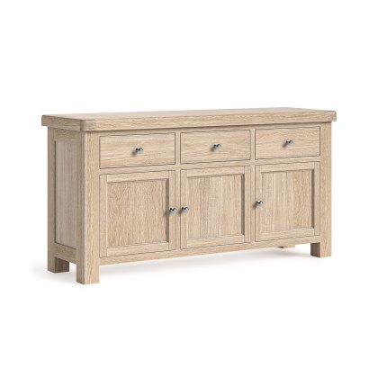 Normandy White Wash Large Sideboard