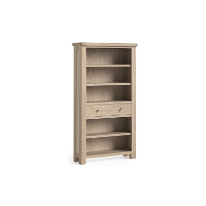 Normandy White Wash Large Bookcase