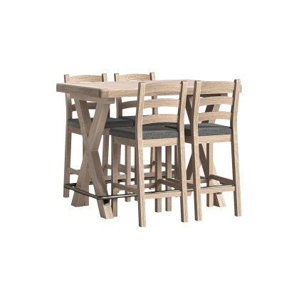 Normandy White Wash Bar Table Normandy White Wash Bar Table