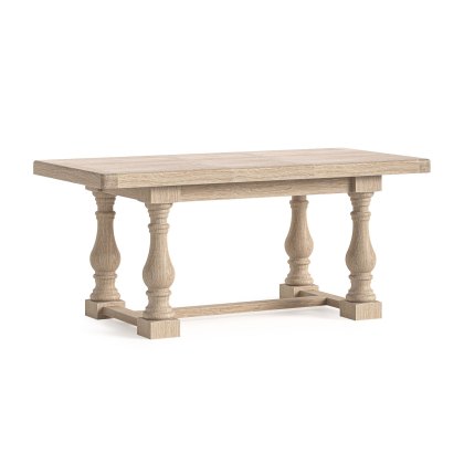 Normandy White Wash Small Ext 140-185cm Trestle Dining Table