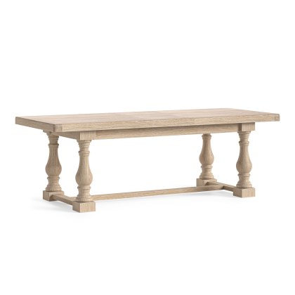 Normandy White Wash Large Ext 200-245cm Trestle Dining Table