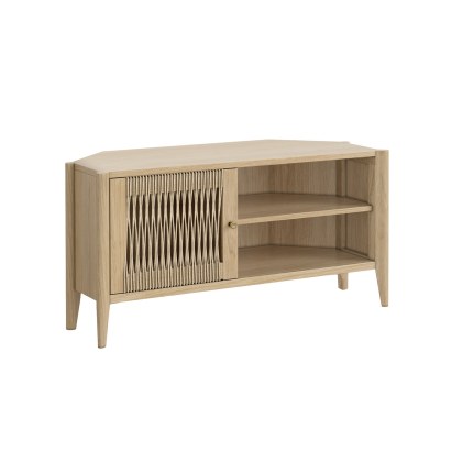 Sicily Oak 100cm Weave Corner TV Unit Sicily Oak 100cm Weave Corner TV Unit