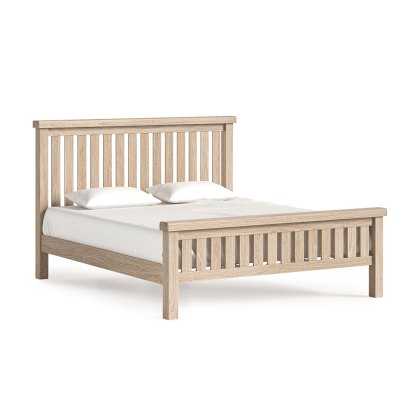 Normandy White Wash Slatted Bed Frame