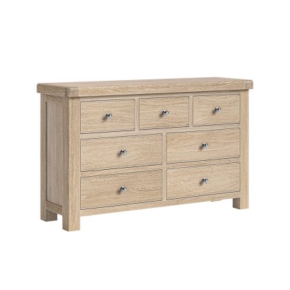 Normandy White Wash 3 Over 4 Chest of Drawer