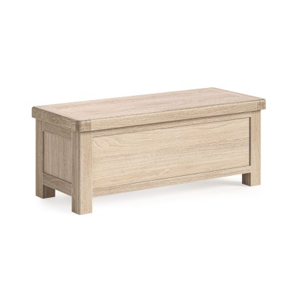 Normandy White Wash Blanket Box