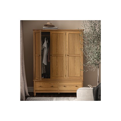 Verona Oak Triple Wardrobe