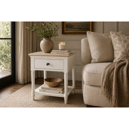 Provence Painted Off-White Oak Nest Of Tables