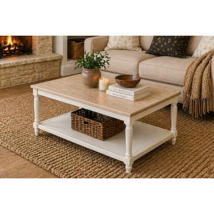 Provence Painted Off-White Oak Coffee Table