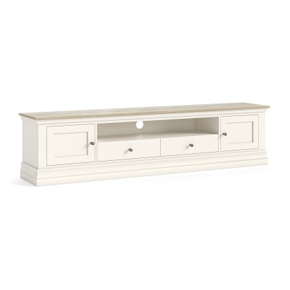 Provence Painted Off-White Oak Extra Large 210cm TV Unit
