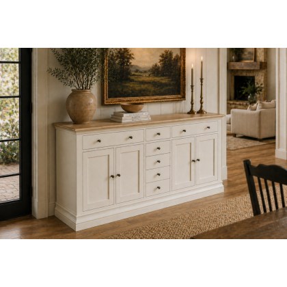 Provence Painted Off-White Oak 200cm Extra Large Sideboard