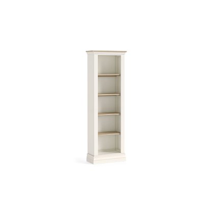 Provence Painted Off-White Oak Slim Bookcase