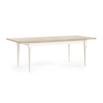 Provence Painted Off-White Oak Large Ext 180-230cm Dining Table