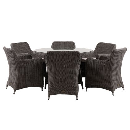 Gallery Direct Ascot Outdoor Round Dining Set & 6 Chairs