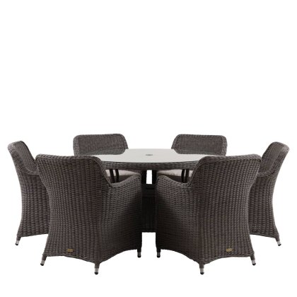 Gallery Direct Ascot Outdoor Round Dining Set & 6 Chairs