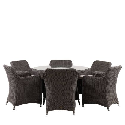 Gallery Direct Ascot Outdoor Round Dining Set & 6 Chairs