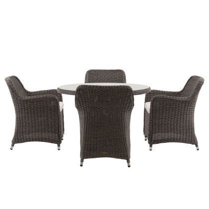 Gallery Direct Ascot Outdoor Round Dining Set & 4 Chairs