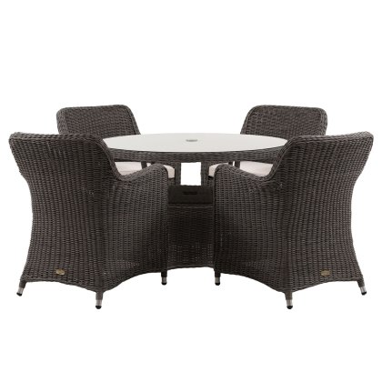 Gallery Direct Ascot Outdoor Round Dining Set & 4 Chairs