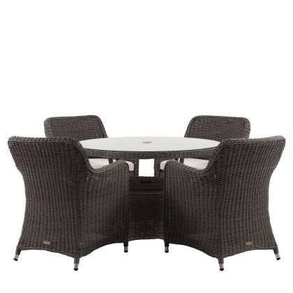 Gallery Direct Ascot Outdoor Round Dining Set & 4 Chairs
