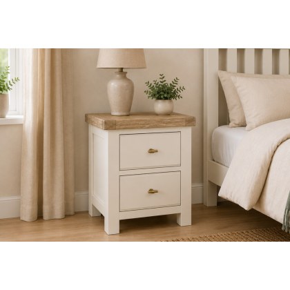 Windsor Country Oak Painted Bedside Table