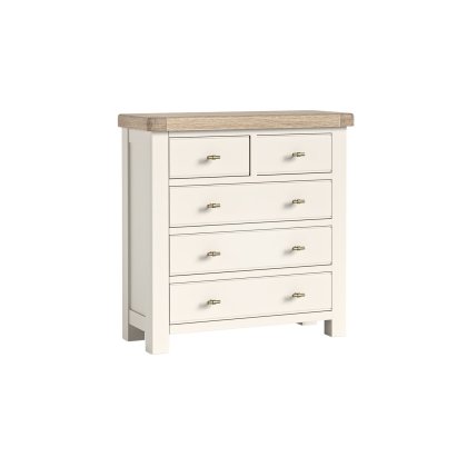 Windsor Country Oak Painted 2 Over 3 Chest of Drawers