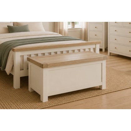 Windsor Country Oak Painted Blanket Box