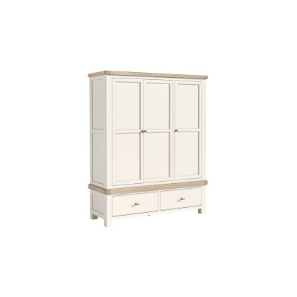 Windsor Country Oak Painted Triple Wardrobe