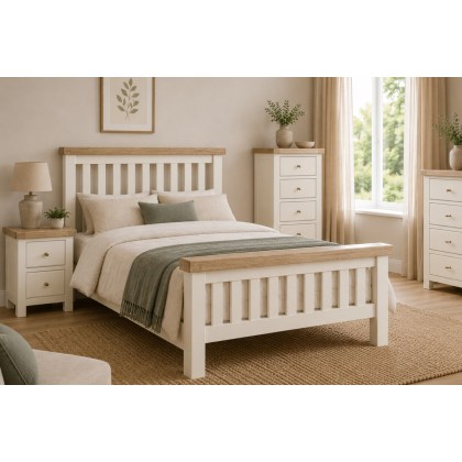 Windsor Country Oak Painted Bed Frame