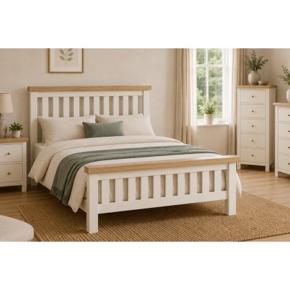 Windsor Country Oak Painted Bed Frame