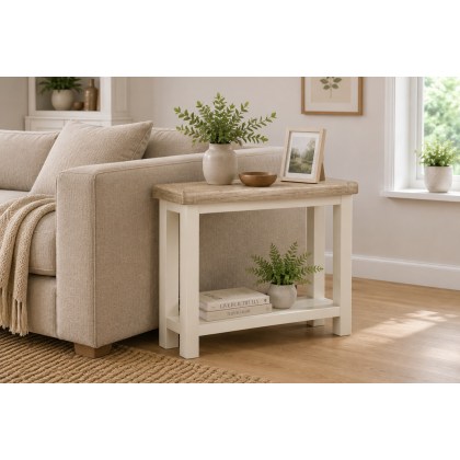 Windsor Country Oak Painted Sofa Side Table
