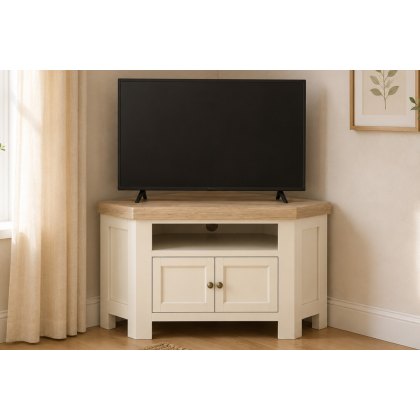 Windsor Country Oak Painted Corner TV Unit Windsor Country Oak Painted Corner TV Unit