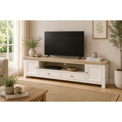Windsor Country Oak Painted 210cm Large TV Unit Windsor Country Oak Painted 210cm Large TV Unit
