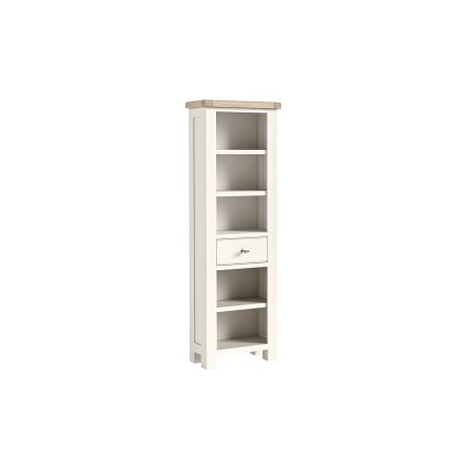 Windsor Country Oak Painted Slim Bookcase