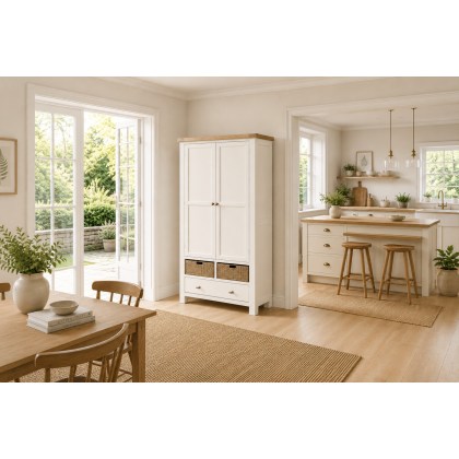 Windsor Country Oak Painted Kitchen Larder Unit