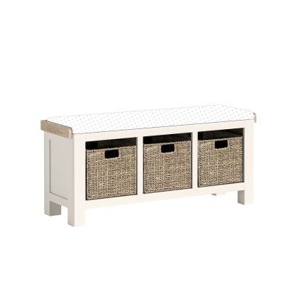 Windsor Country Oak Painted Storage Bench