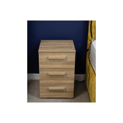 Ex-Display Liskeard - Aldono 3 Drawer Bedside Table Ex-Display Liskeard - Aldono 3 Drawer Bedside Table