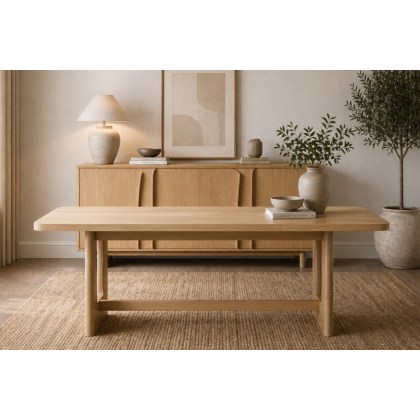 Cara Oak Large Extending Dining Table