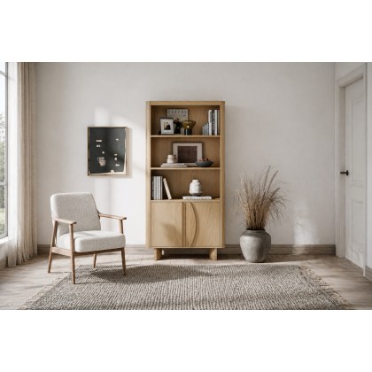 Cara Oak Display Cabinet