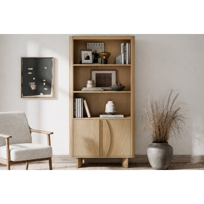 Cara Oak Display Cabinet