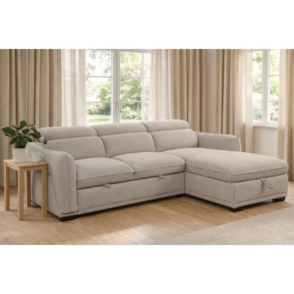 Alba 3 Seater Pull & Lift Chaise Sofa Bed
