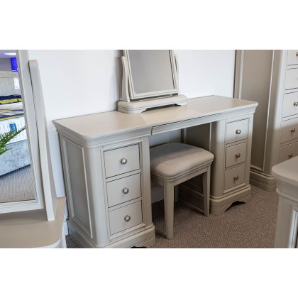 Ex-Display Liskeard - Mabel Dressing Table + Mirror + Stool Ex-Display Liskeard - Mabel Dressing Table + Mirror + Stool