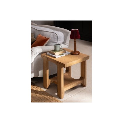 Wyatt Reclaimed Oak Lamp Table