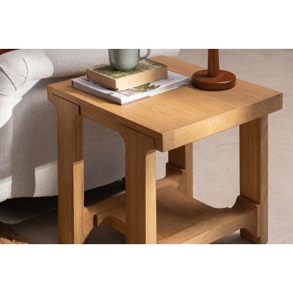 Wyatt Reclaimed Oak Lamp Table