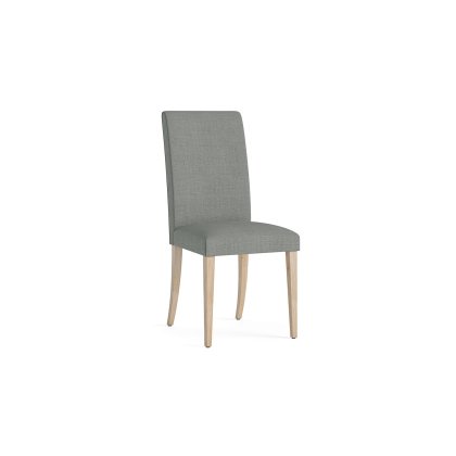 Clara Fabric Dining Chair in Grey (Pair)