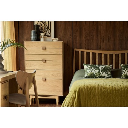 G Plan Larsen Oak 6 Drawer Tall Chest of Drawers