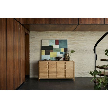G Plan Maddison Oak 6 Drawer Wide Chest of Drawers