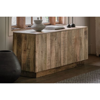 Gallery Direct Iowa 4 Door Sideboard Natural 1700x450x700mm Gallery Direct Iowa 4 Door Sideboard Natural 1700x450x700mm