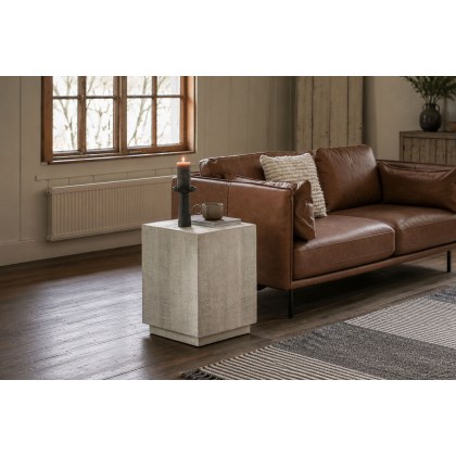 Gallery Direct Iowa Side Table Whitewash 400x400x550mm Gallery Direct Iowa Side Table Whitewash 400x400x550mm