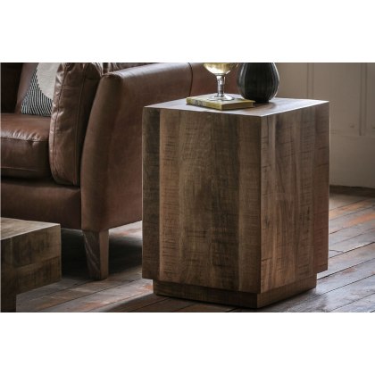 Gallery Direct Iowa Side Table Natural 400x400x550mm