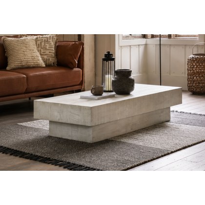 Gallery Direct Iowa Coffee Table Whitewash 1500x600x300mm Gallery Direct Iowa Coffee Table Whitewash 1500x600x300mm